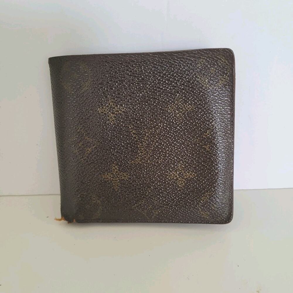 Vintage‎ Louis Vuitton Men's LV Brown Bi-Fold Leather Wallet Monogram Classic